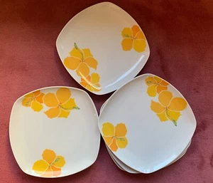 6 Speiseteller HW Heinrich Winterling Marktleuthen Bavaria gelbe Blüten 25 cm - Bild 1 von 4