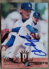 CHAN HO PARK AUTOGRAPHED SIGNED ROOKIE CARD 1994 FLAIR FLEER DODGERS BASEBALL 