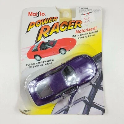 Maisto Power Racer Bentley Púrpura 1995 #25001 Motorizado Pull Back Go NUEVO De Colección Foto 1 de 4