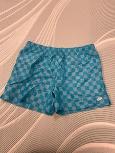 Nike Club Flow Shorts Checkerboard Mens XXL FN3098-447 Blue NWT - Picture 1 of 5