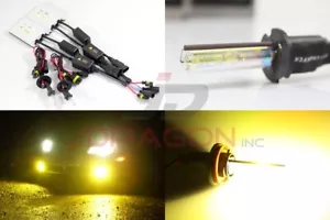 H3 3000K Gold Yellow 35W Slim AC Canbus Ballast Xenon HID Conversion Kit - Foto 1 di 5