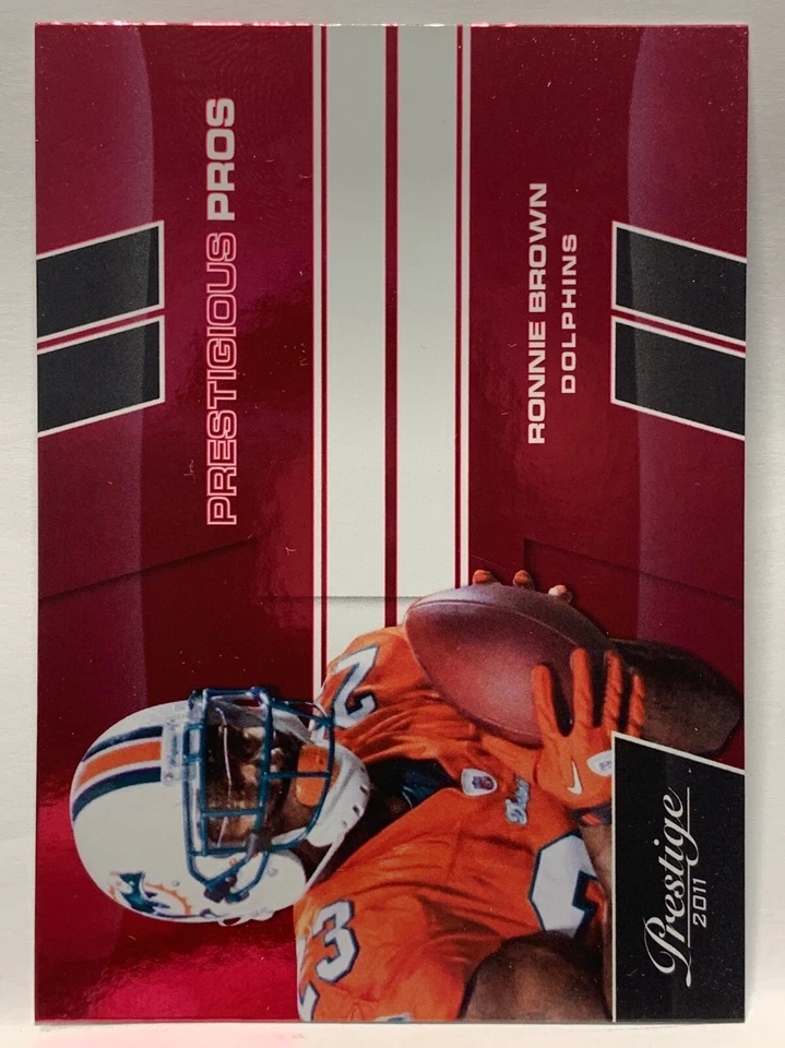 2011 Panini Prestige #42 Ronnie Brown  Prestigious Pros Red Miami Dolphins - Image 1 of 2