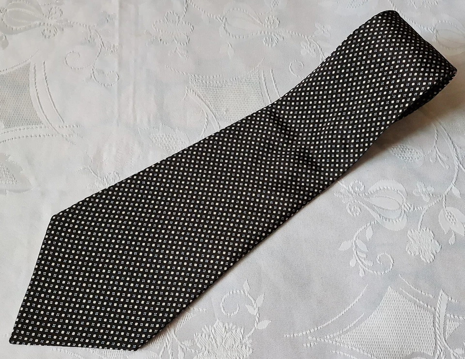 CABALLEROS ITALIA VINTAGE AUTÉNTICO PIERRE CARDIN ARTE GEOMÉTRICO SEDA HOMBRE CORBATA CUELLO Foto 1 de 4