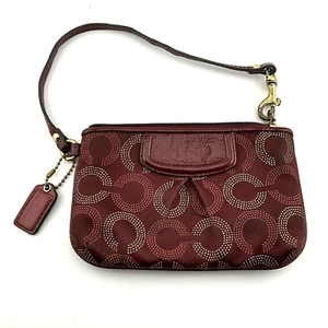 Coach Madison Signature Handgelenktasche 6,5 x 4 in weinrot Kartenetui - Bild 1 von 14