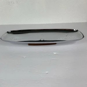 Centro de mesa cromado Mid Century Modern Gales Japón sobre base de madera de colección - Imagen 1 de 10