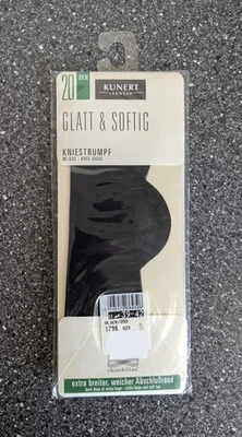 Kunert Damen Kniestrümpfe Feinkniestrümpfe 20 DEN Größe 39-42 schwarz NEU - Bild 1 von 2
