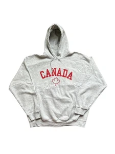 Gildan Canada Sweatshirt Hoodie Pullover Size XL Gray Kangaroo Pocket Sweatshirt - Picture 1 of 6