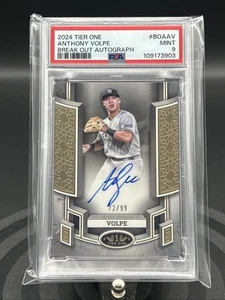 2024 Topps Tier One ANTHONY VOLPE New York Yankees On Card Auto SP /99 PSA 9 - Picture 1 of 2