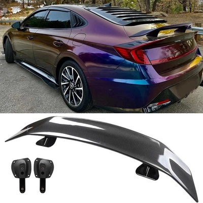46" Rear Trunk Spoiler Lip Wing Racing /Carbon Fiber For Hyundai Sonata Sedan - Image 1 of 4