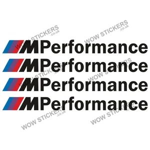 4 x BMW M Performance Stickers Laptop Man Cave Car Window (Choose size/colour) - Picture 1 of 2