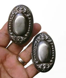 Pair of Antique Vintage Eastlake Victorian Ornate Door Knobs w/ Spindle Salvage - Picture 1 of 7