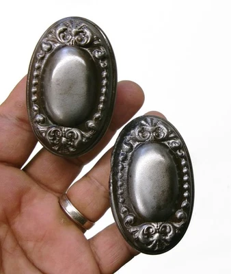 Pair of Antique Vintage Eastlake Victorian Ornate Door Knobs w/ Spindle Salvage - Image 1 of 4
