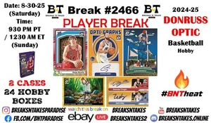 COREY KISPERT 2024-25 Donruss Optic Basketball 2 CASE 24 BOX Break #2466 - Picture 1 of 1