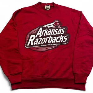 Vintage Arkansas Razorbacks red oak sportswear collegiate crewneck sweatshirt L - Bild 1 von 4