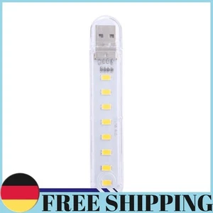 Mini lampe de lecture lumineuse USB portable pour ordinateur portable (jaune 8LED) - Photo 1/10