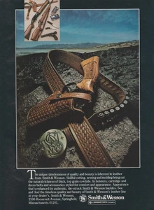 1980 Smith & Wesson Leather - Firearms Accessories Holster Belt - Print Ad Photo - Picture 1 of 1