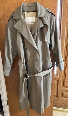 Vintage Woman's Christian Dior Trench Coat Size 10 R - Image 1 of 4