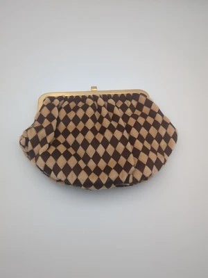 Bolso sin asas vintage Shiseido para mujer con estampado de diamantes para cóctel noche bolso de maquillaje Foto 1 de 4