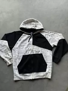 Vintage Y2K Opium Cyber Punk Volcom AOP Full Zip Skate Hoodie Mens Size Medium - Picture 1 of 9
