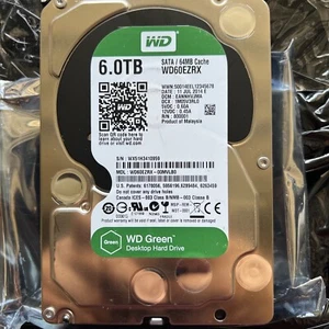 WD60EZRX-00MVLB0 DCM EANNHVJMA, Western Digital 6TB SATA 3.5 Hard Drive - Picture 1 of 1