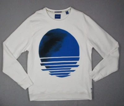 Sudadera Scotch Soda Para Hombres 2XL XXL Blanca Hecha por el Mar Pullover Polar Foto 1 de 4