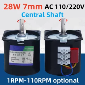 AC 220V/110V 28W 1-110RPM 68KTYZ Permanentmagnet Synchron Getriebemotor CW/CCW - Bild 1 von 13