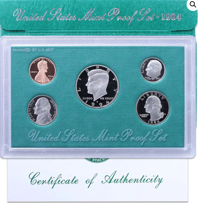 1994 S United States Mint Proof Set in Box of Issue (Stock Photo) - Image 1 of 1