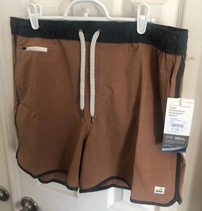 Pantalones Cortos Vuori Banks 5” Para Hombre XL Rendimiento Atletismo Palo Santo Slub Stripe V366 - Imagen 1 de 4