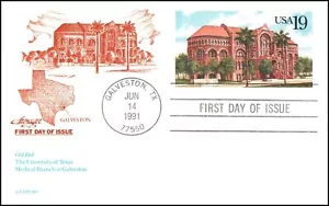USA Post Card - 1991 - Old Red Universary of Texas Scott# UX155 Artmaster FDC - Picture 1 of 2
