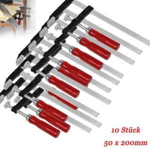 10X Schraubzwingen Set 50mm x 200mm Temperguß Spannzwinge Leimzwinge Klemmzwinge - Bild 1 von 12