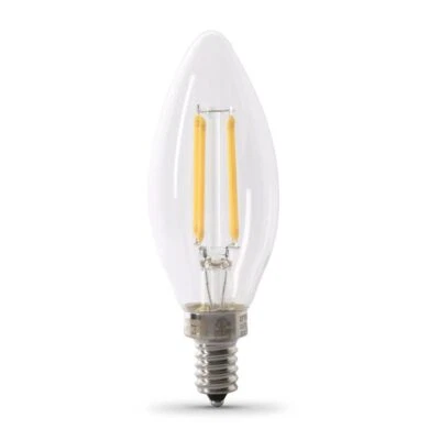 5000K LED Vintage Style Filament Bulbs 6 Pack Dimmable E12 Candelabra Base - Image 1 of 3