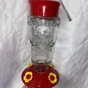 Botella de vidrio alimentador para colibríes al aire libre con 4 alimentación de néctar (20 onzas) #bs - Imagen 1 de 8