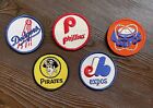 vintage MLB baseball embroidered cloth patches lot Dodgers Astros Expos Phillies