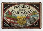 PACKER'S HEALING TAR SOAP metal tin sign room auto garage decoration items