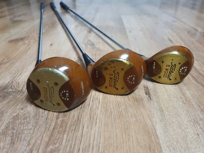 Titleist Tour Model W6251 1,3,5 Persimmon Wood Set S300 - Image 1 of 4