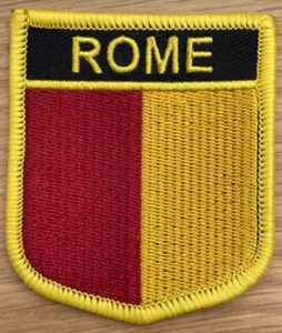 ROME Plain Italy Italian Shield City Town Flag Embroidered PATCH Badge P1 - Picture 1 of 1