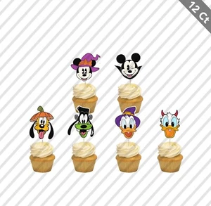 Topper per cupcake Topper Topolino Halloween Minnie bomboniera festa zucca Boo - Foto 1 di 4