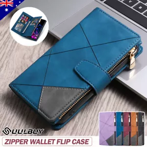 For Samsung A56 A36 A16 A15 A35 A55 A54 14 Case Leather Wallet Flip Zipper Cover - Picture 1 of 25