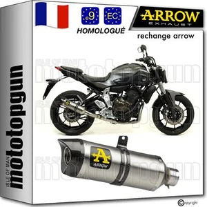 ARROW ECHAPPEMENT + APPROUVE THUNDER TITANIUM C YAMAHA MT07 MT-07 2020 20 - Photo 1/5