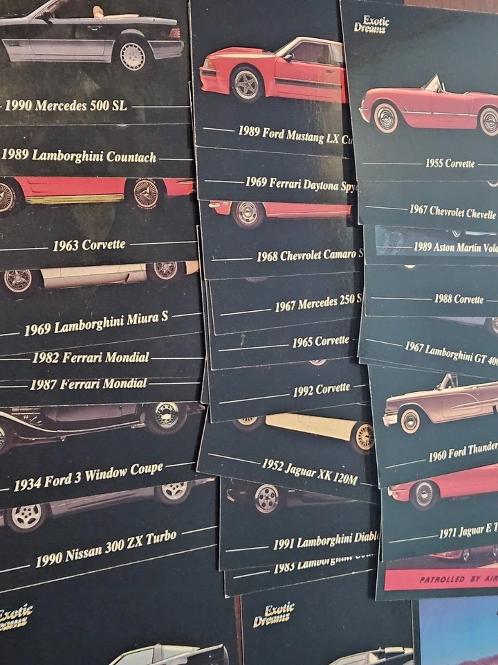EXOTIC DREAMS YOU PICK 1992 All Sports Marketing Inc. Automobile Trading Cards - Image 1 of 1