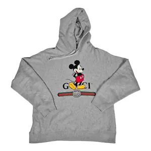 Gucci x Disney Mickey Mouse Hoodie grau XL Kordelzug - Bild 1 von 8