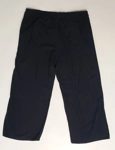 J Jill Wide Leg Cropped Pants Black 100% Rayon Womens Sz M Elastic Waist Pull On - Picture 1 of 8