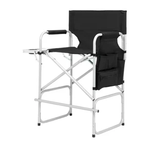 Tall Director Chair Makeup Folding Artist Chair Camping Chair with Side Table US - Picture 1 of 7