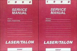 1990 Eagle Talon Shop Manual 2 Volume Set Repair Service Books Turbo and non-Tur - Picture 1 of 3