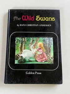 Vintage The Wild Swans Golden Press Book Lenticular Cover 3D 1966 Andersen - Imagen 1 de 9