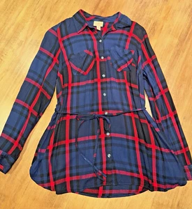 Isabel Maternity Women's Maternity Shirt Plaid Long Sleeve Size S - Picture 1 of 5