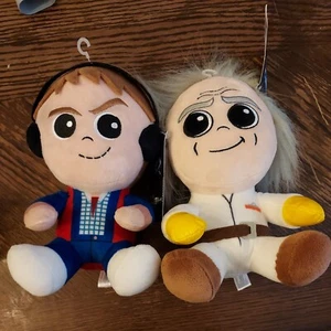 Plush Doc Brown BTTF Marty McFly Lot of 2 Plush 8" New with Tags Kidrobot(toys) - Picture 1 of 7