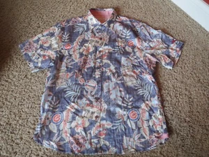 Tommy Bahama Chicago Cubs Hawaiian Shirt Large Baseball Men's large - Picture 1 of 5