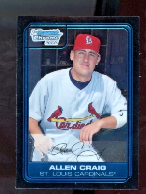Selecciones de draft Bowman Chrome 2006 Allen Craig St. Louis Cardinals #36 Foto 1 de 2