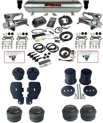 Complete 3/8 Air Ride Suspension Kit w/Air Lift 27695 3H & Chr 580 65-70 Impala - Image 1 of 4